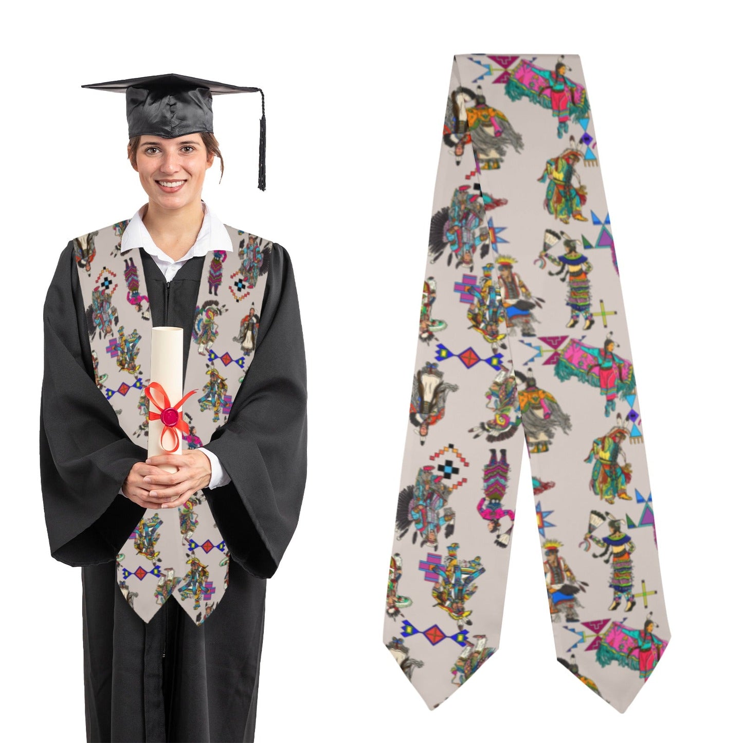 Grand Entry Dancers Muslin Graduation Stole