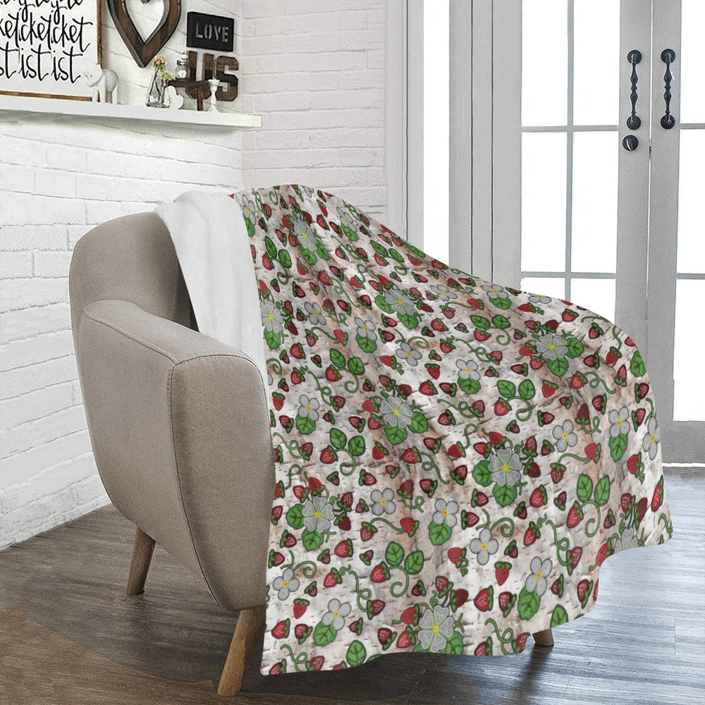 Strawberry Dreams Br Bark Ultra-Soft Micro Fleece Blanket 50"x60"