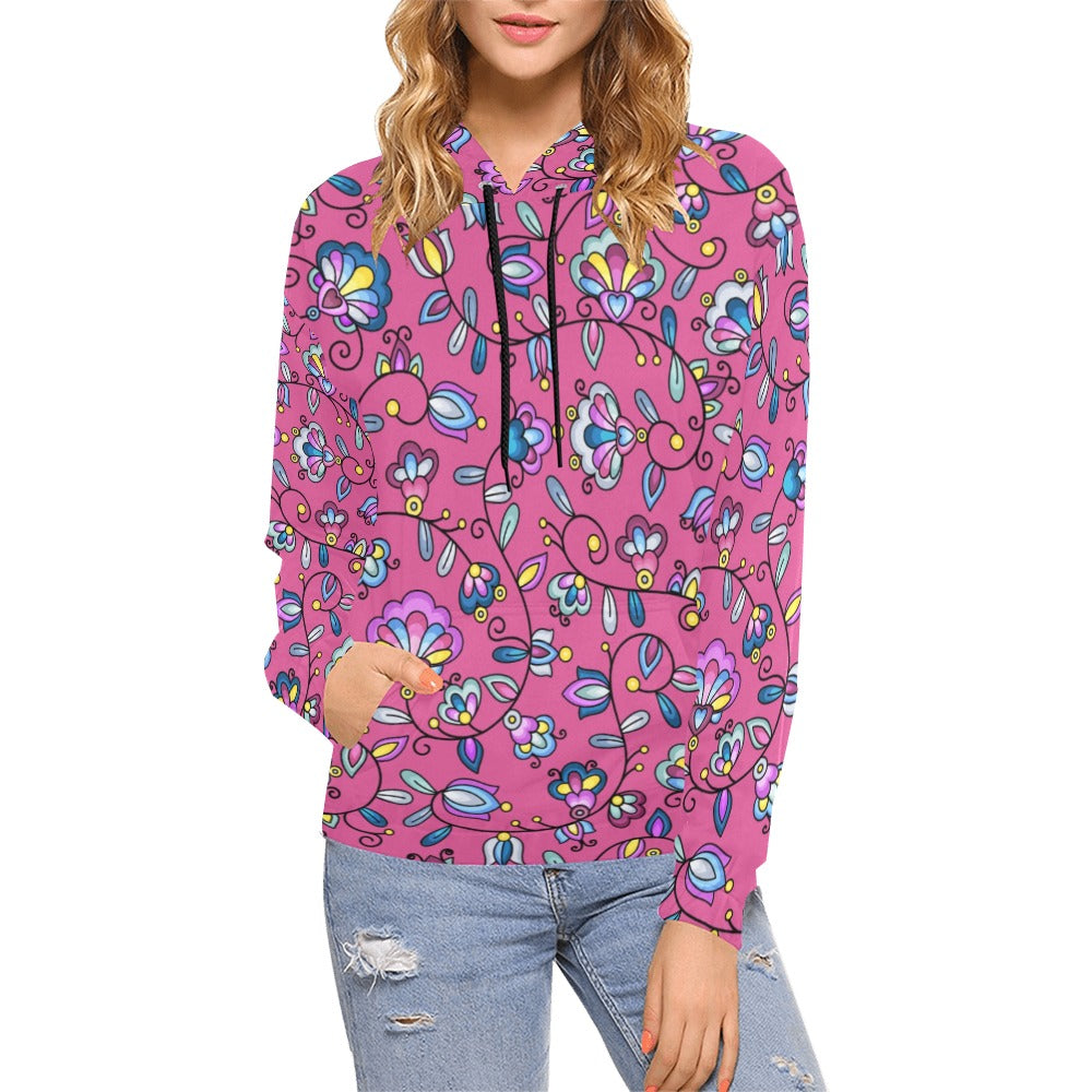 Autumn Bundle Blessing Pink Hoodie for Women (USA Size)