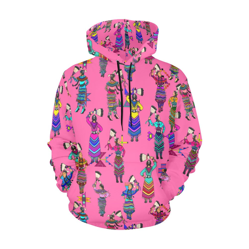 Women's Jingle Dancers Pink Hoodie for Men