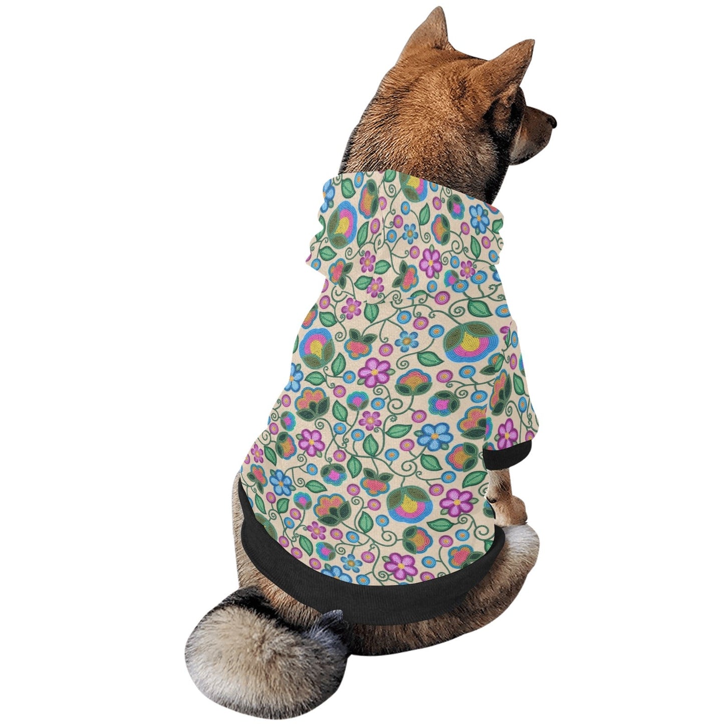Turquoise Sunbeam Cream Pet Hoodie