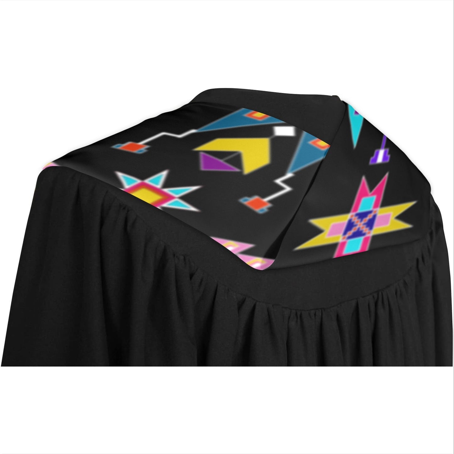 Enemy Territory Black Graduation Stole