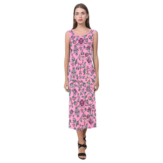 Amber Evening Garland Pink Phaedra Sleeveless Open Fork Long Dress