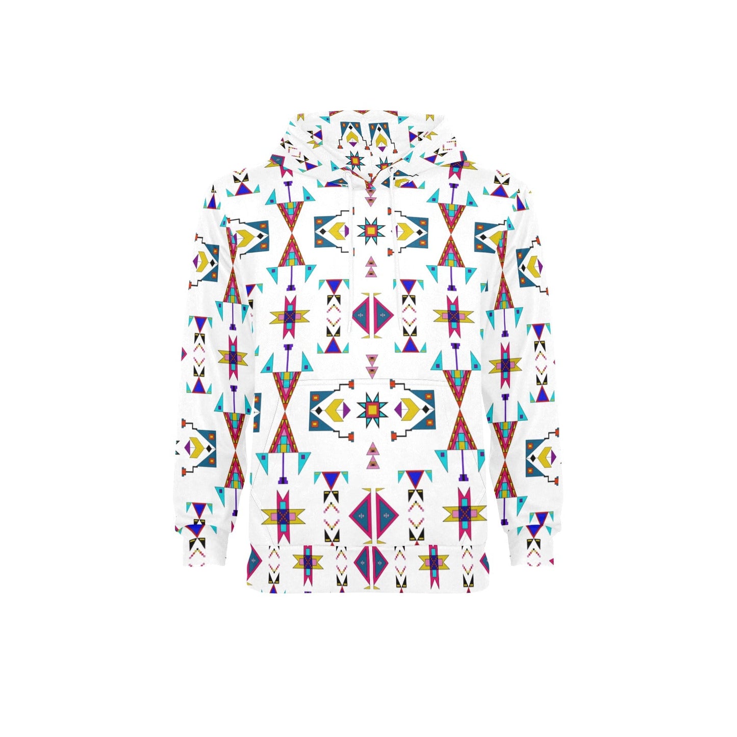 Enemy Territory White Men's Long Sleeve Fleece Hoodie