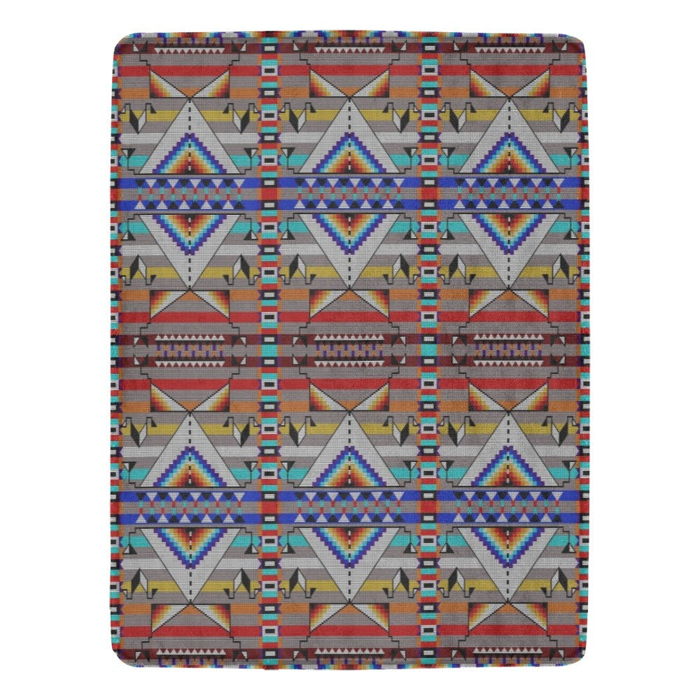 Medicine Blessing Grey X-Large Micro Fleece Blanket
