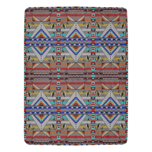 Medicine Blessing Grey X-Large Micro Fleece Blanket