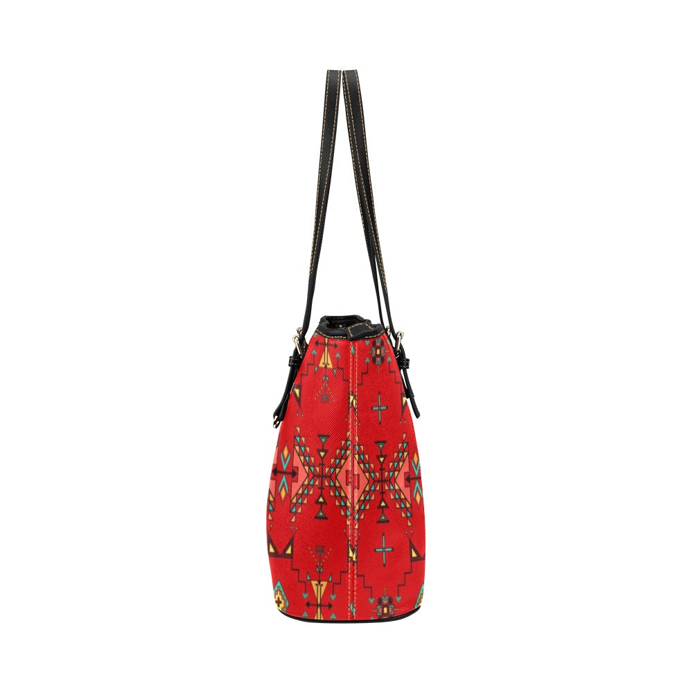 Thunder Flight  Red Leather Tote