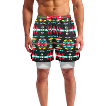 Load image into Gallery viewer, River Trail Sunset Men&#39;s Sports Shorts with Compression Liner
