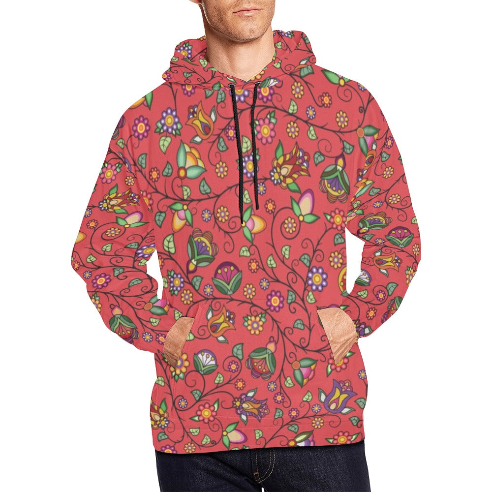 Heartbeat Petals Red Hoodie for Men