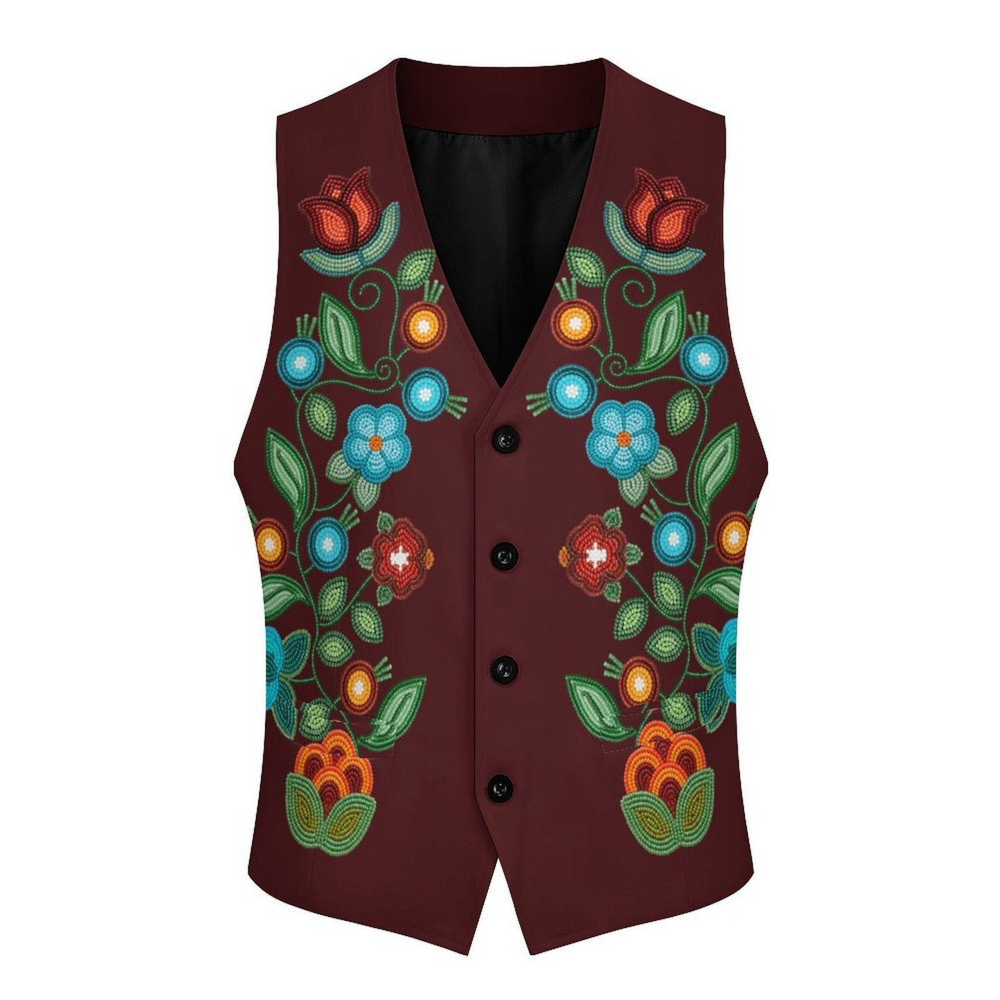 Prairie Fire Petals 1 Men's Sleeveless Suit Vest