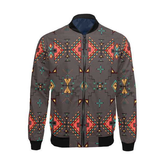 Thunder Flight Gray Bomber Jacket