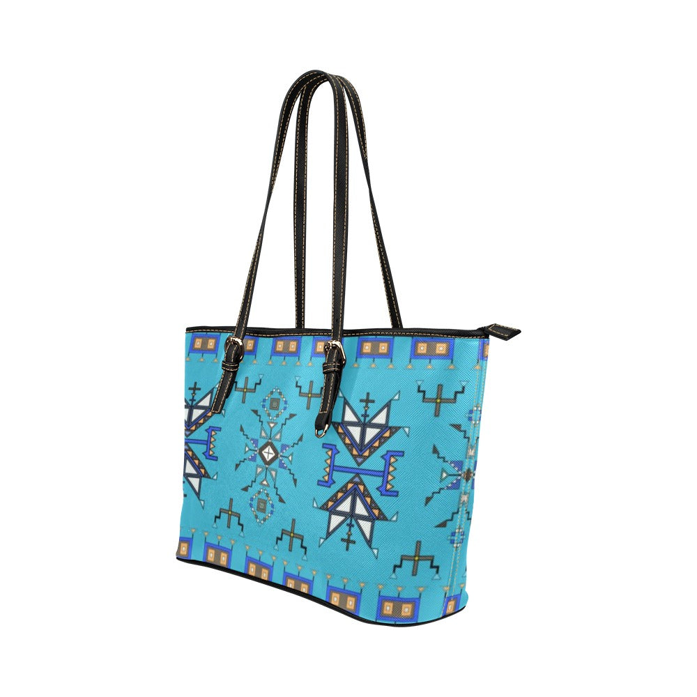 Eagle Strike Blue Leather Tote