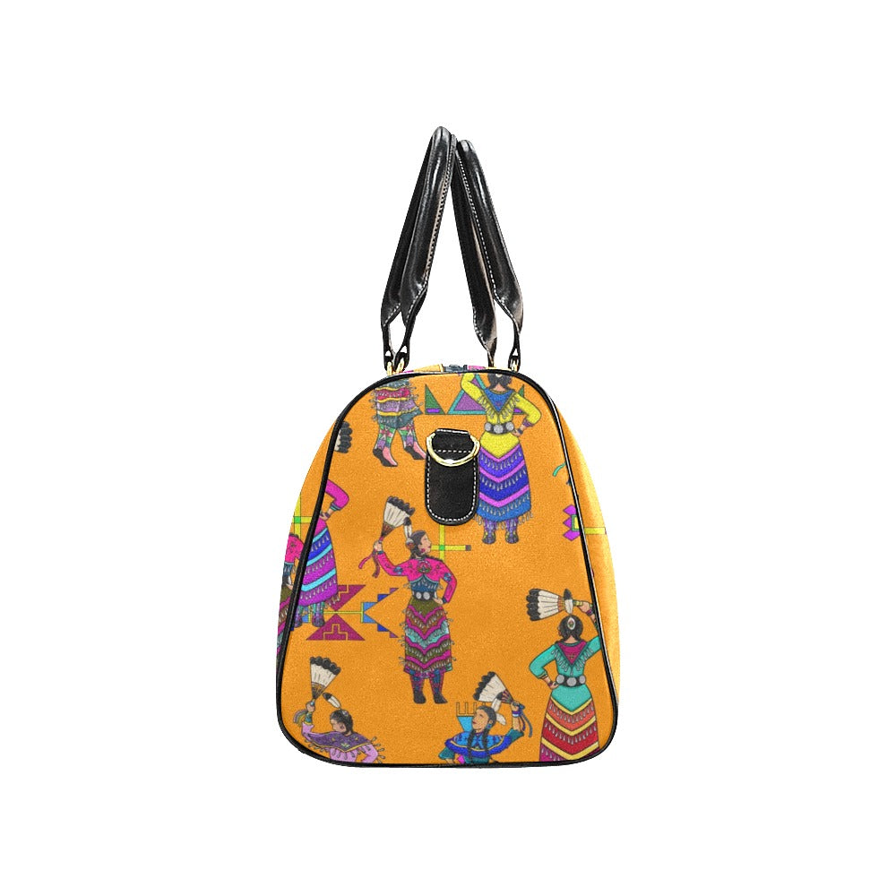Women's Jingle Dancers Orange Small Travel Bag