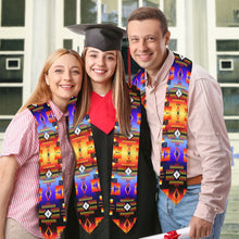 Load image into Gallery viewer, Seven Tribe Morning to Midnight Graduation Stole
