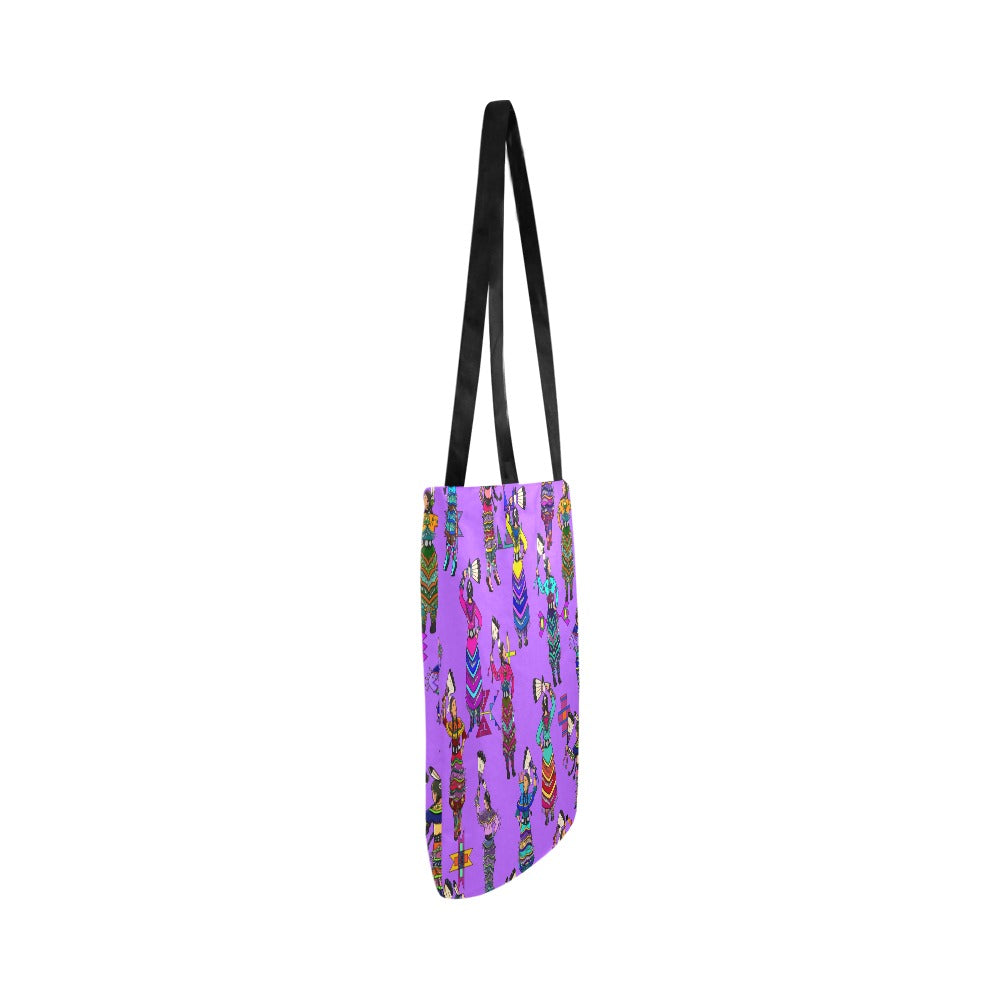Women's Jingle Dancers Purple Reusable Shopping Bag