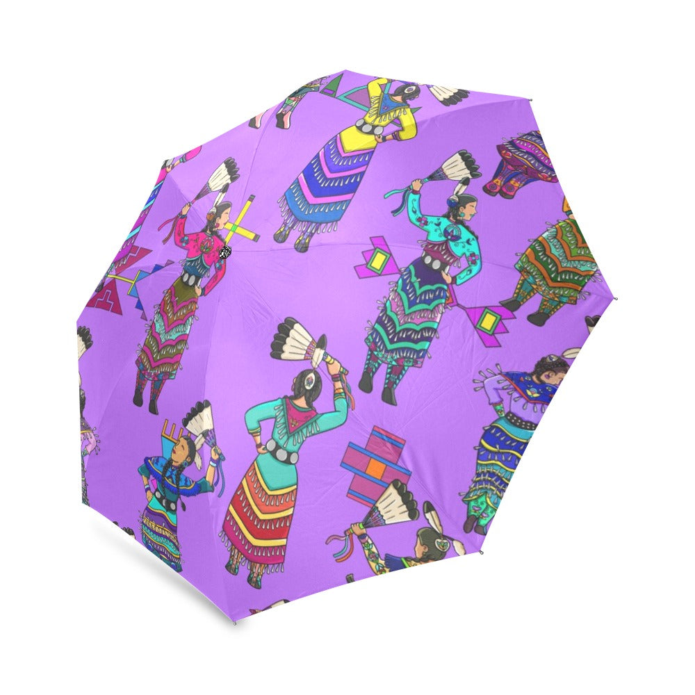Women's Jingle Dancers Purple Foldable Umbrella