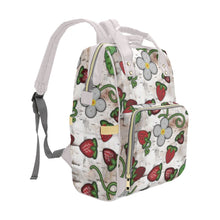 Load image into Gallery viewer, Strawberry Dreams Br Bark Multi-Function Diaper Backpack/Diaper Bag
