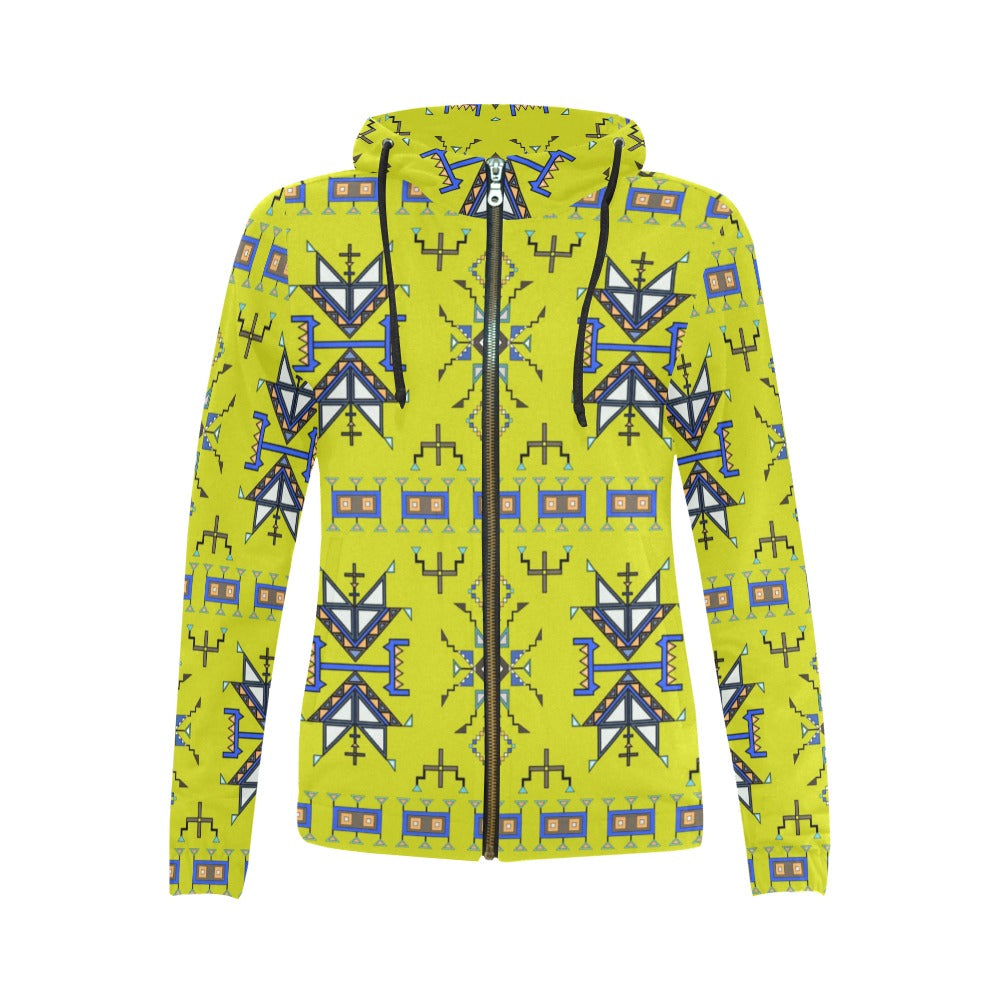 Eagle Strike Lime Full Zip Hoodie for Women