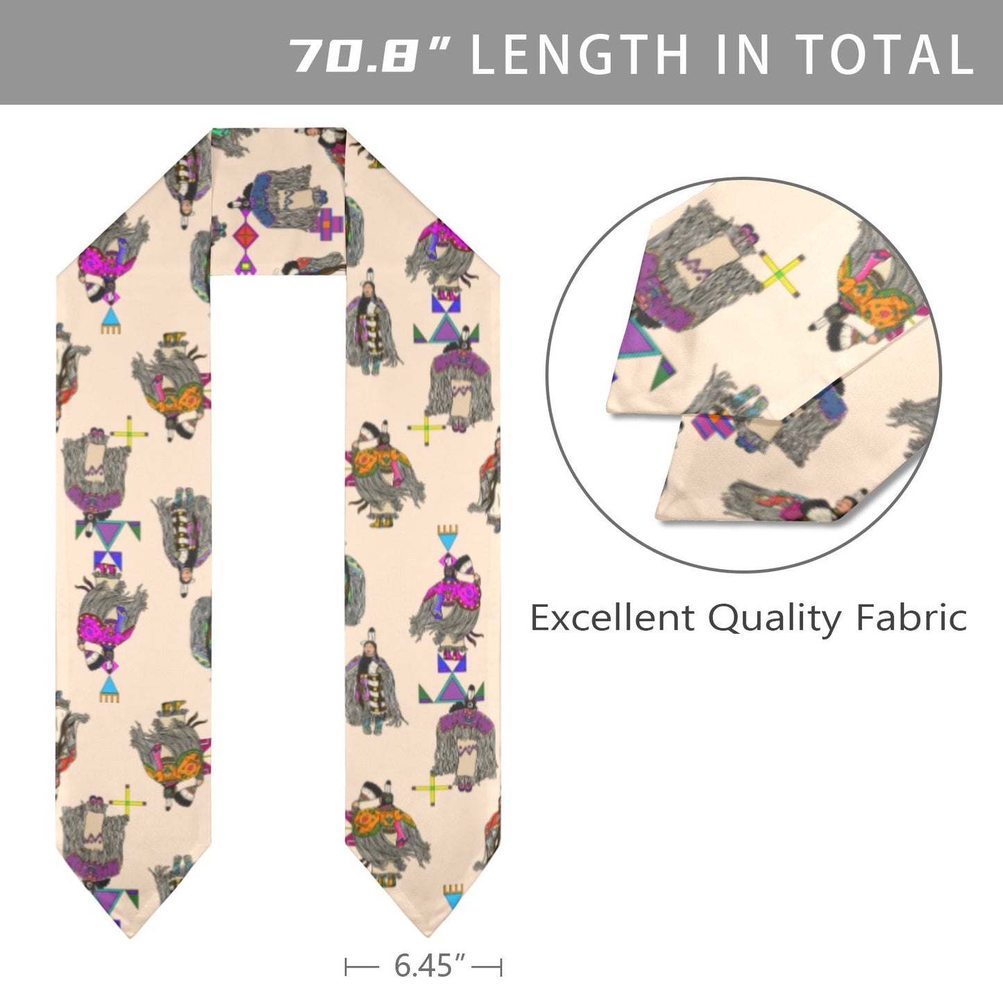 Women's Tradish Dancers  Muslin Graduation Stole