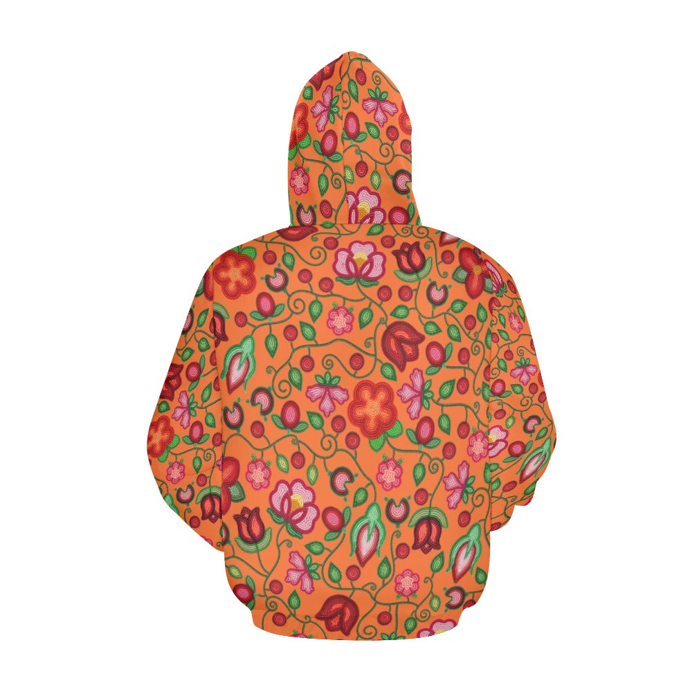 Rose Reverie Orange Hoodie for Men