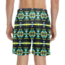 Load image into Gallery viewer, River Trail Men&#39;s Mid-Length Beach Shorts
