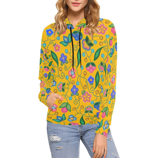 Skyberry Serenade Yellow Hoodie for Women