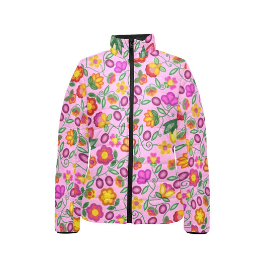 Boreal Bounty Pink Stand Collar Jacket