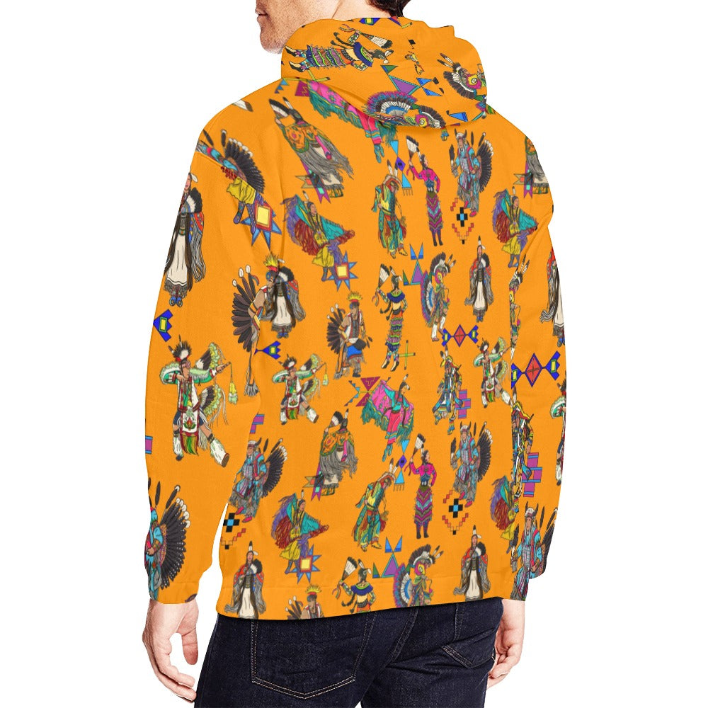 Grand Entry Dancers Orange Hoodie for Men