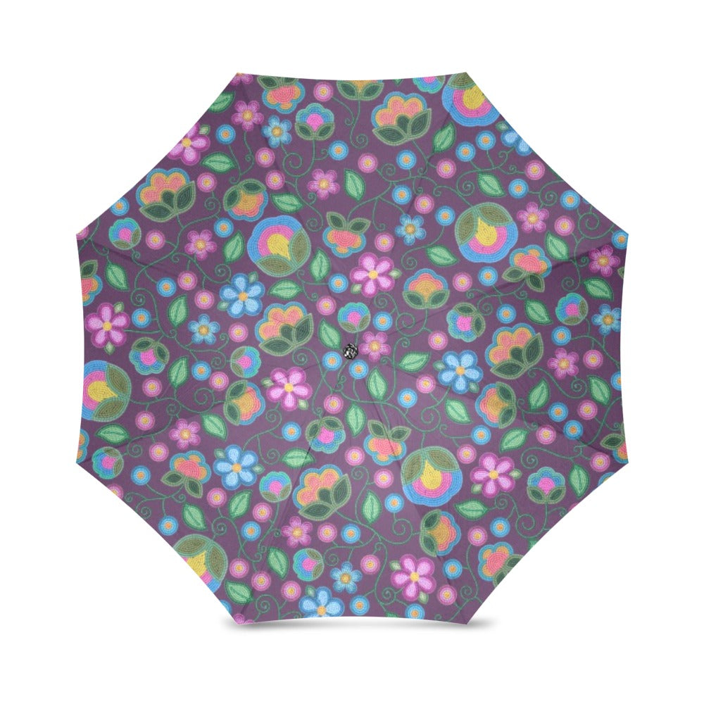 Turquoise Sunbeam Violet Foldable Umbrella (Model U01)