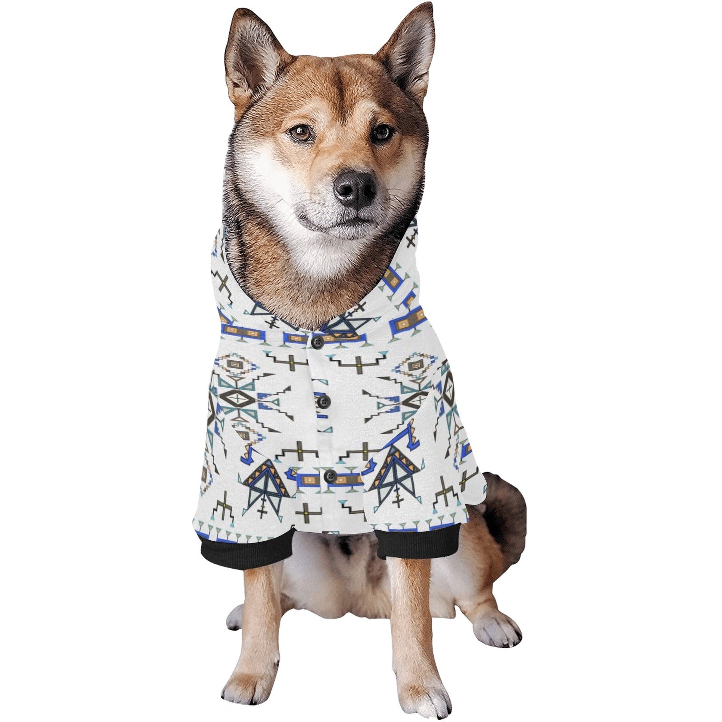 Eagle Strike White Pet Dog Hoodie