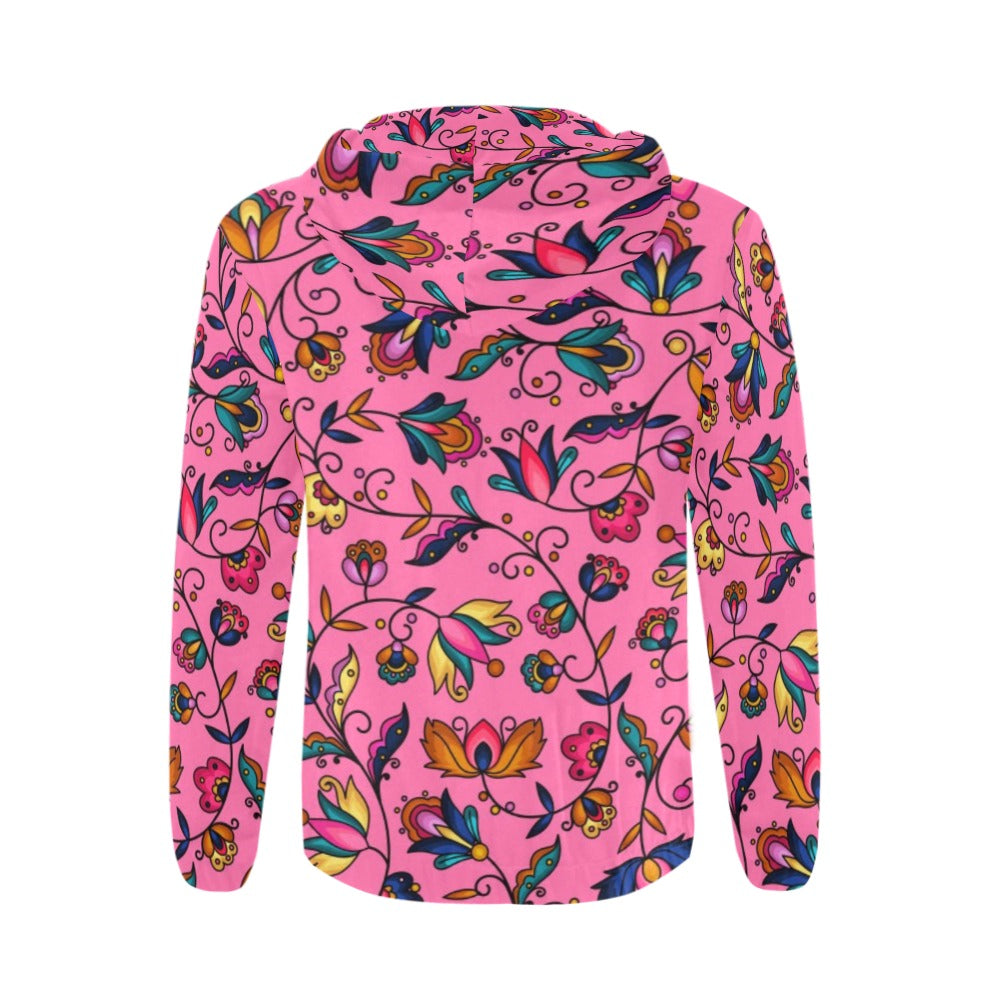 Copper Prairie Petals Pink Zip Hoodie