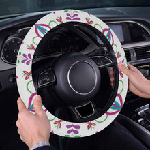 Load image into Gallery viewer, Quilled Divine White Steering Wheel Cover with Elastic Edge
