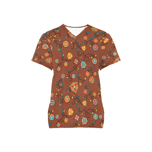 Fire Bloom Shade Scrub Top