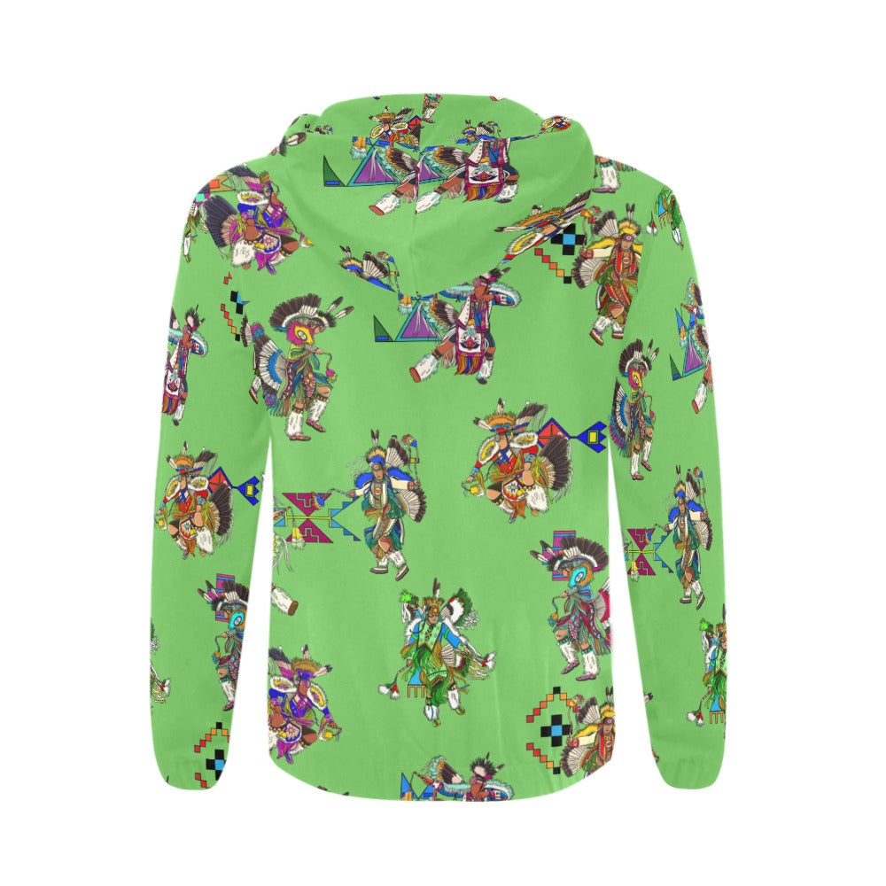 Men's Fancy Dancers Grass Men's Zipper Hoodie