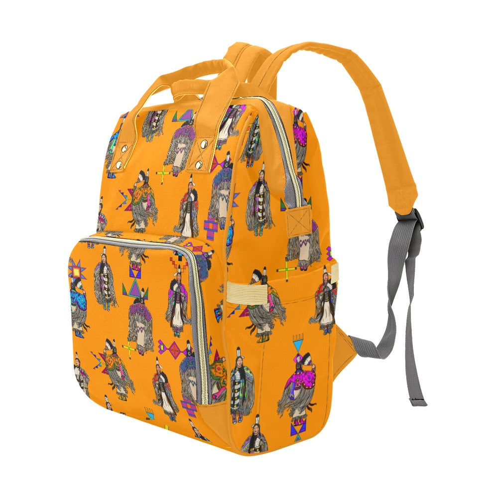 Women's Tradish Dancers Orange Multi-Function Diaper Backpack