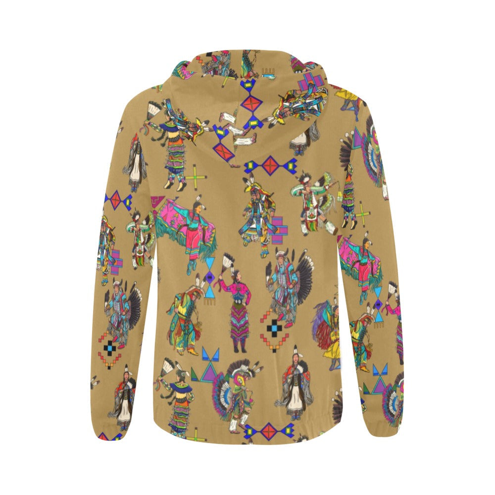 Grand Entry Dancers Earth Clay Full Zip Hoodie for Women