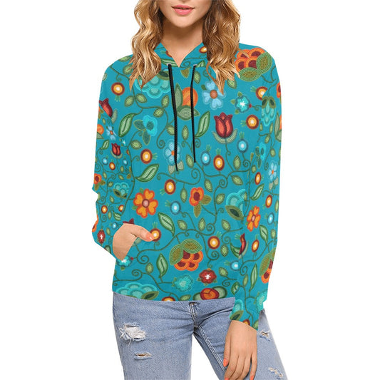 Prairie Fire Petals Ocean Hoodie for Women