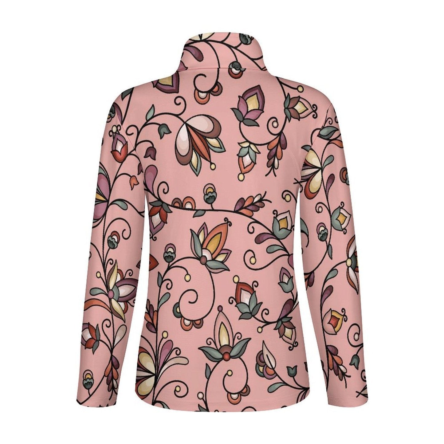 Burnt Sky Petals Peach Long Sleeve Yoga Shirt