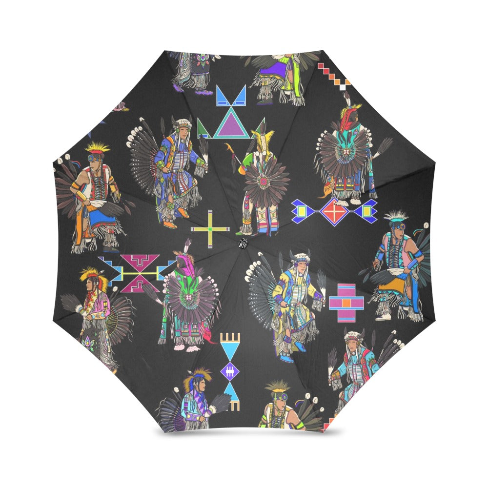 Men's Tradish Dancers Black Foldable Umbrella