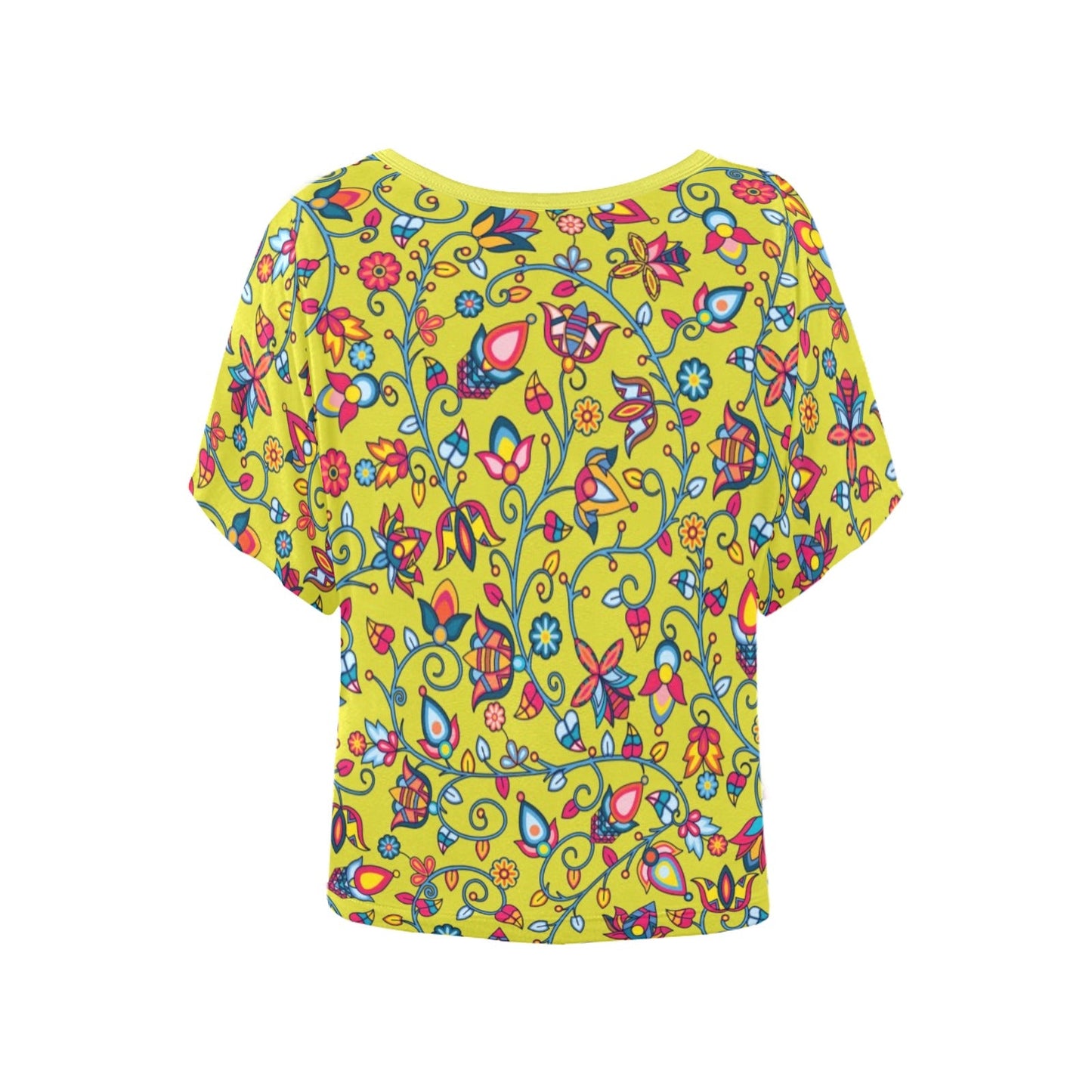 Thorny Path Yellow Grass Women's Batwing-Sleeved Blouse T shirt