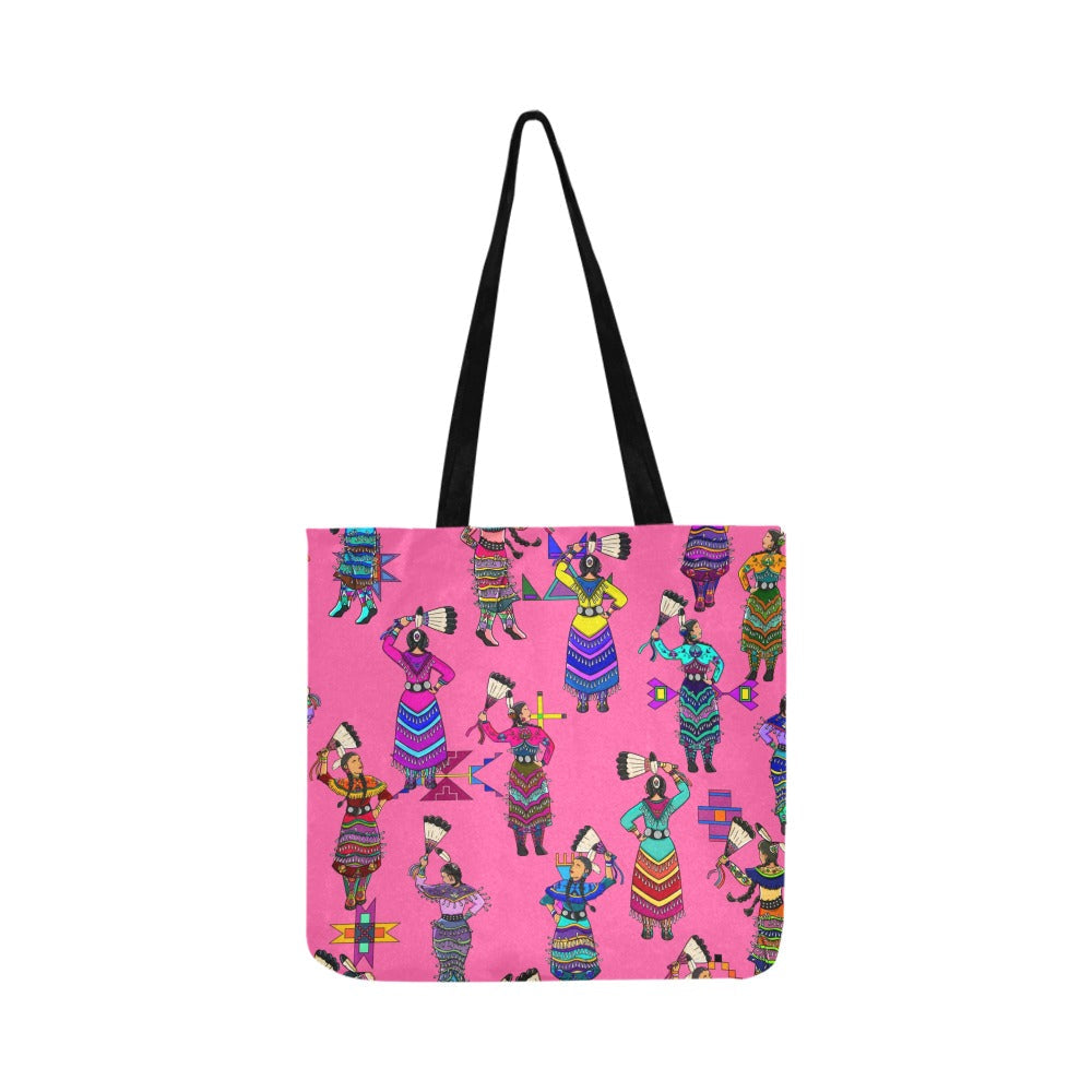 Women's Jingle Dancers Pink Reusable Shopping Bag