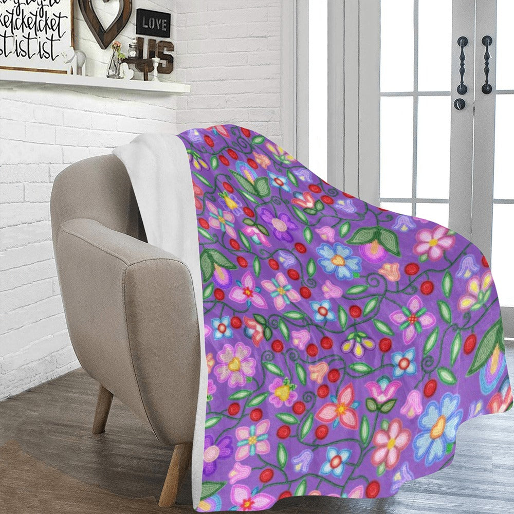 Petal Harmony Lavender X-Large Micro Fleece Blanket