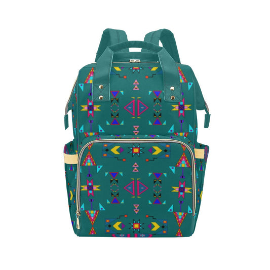 Enemy Territory Teal Multi-Function Diaper Backpack