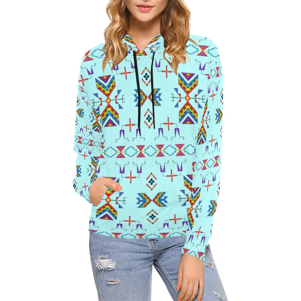 Rainy Chief Rainbow Robin Egg Hoodie for Women