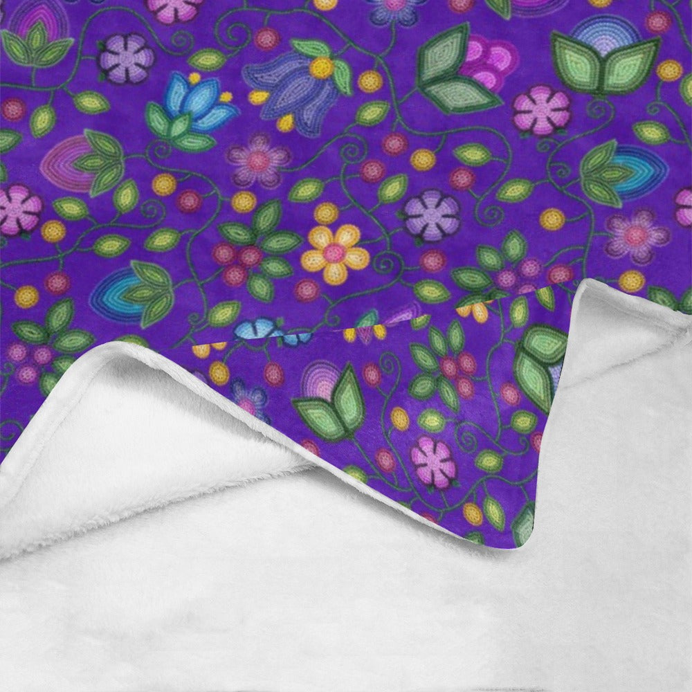 Bloom Uplift Indigo Large Micro Fleece Blanket