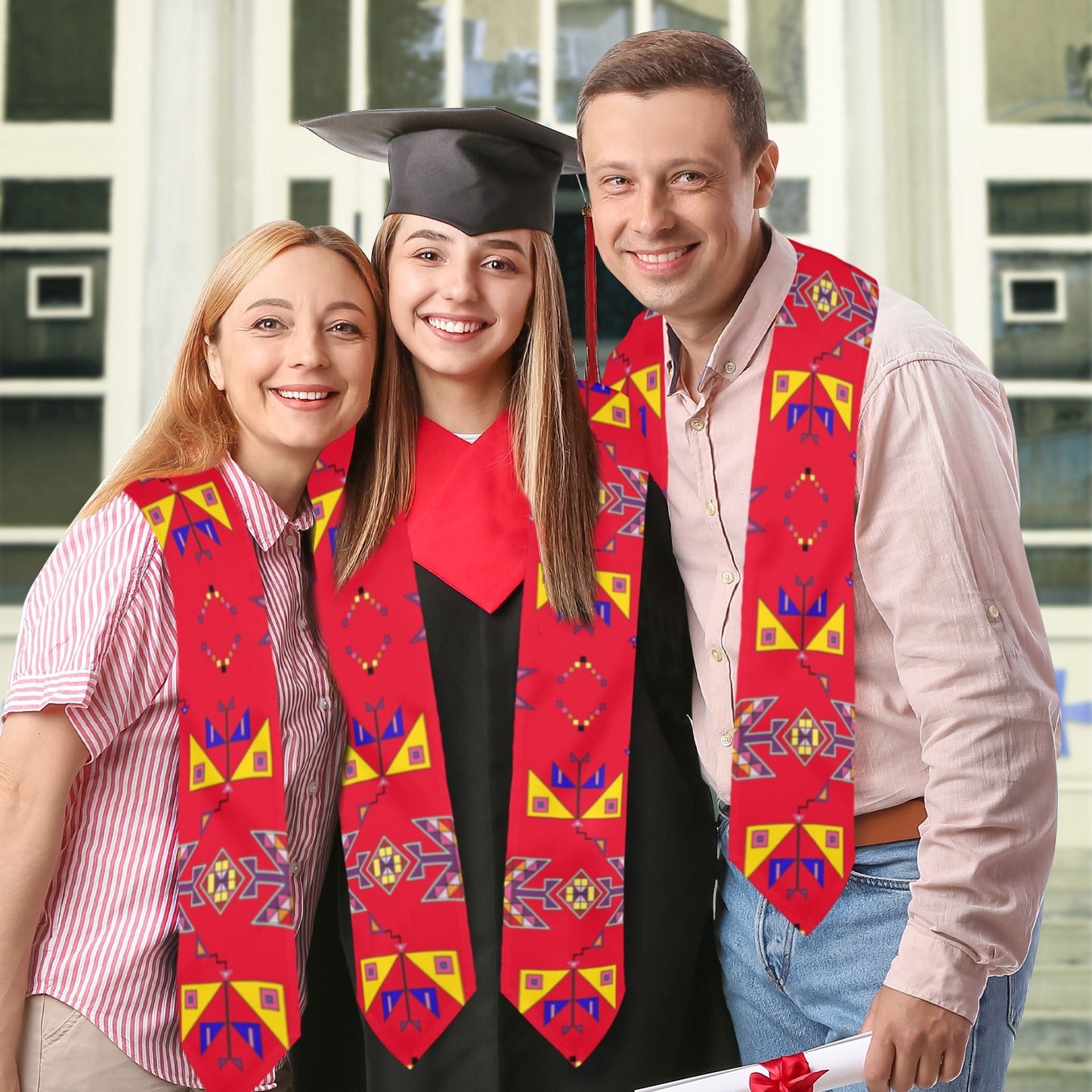 Scattered Generations Red Graduation Stole