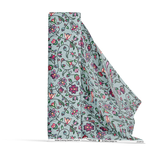Amber Evening Garland Turquoise Fabric