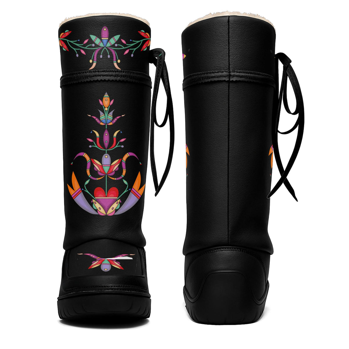Ancestral Embers Black Real Leather MoccaLux