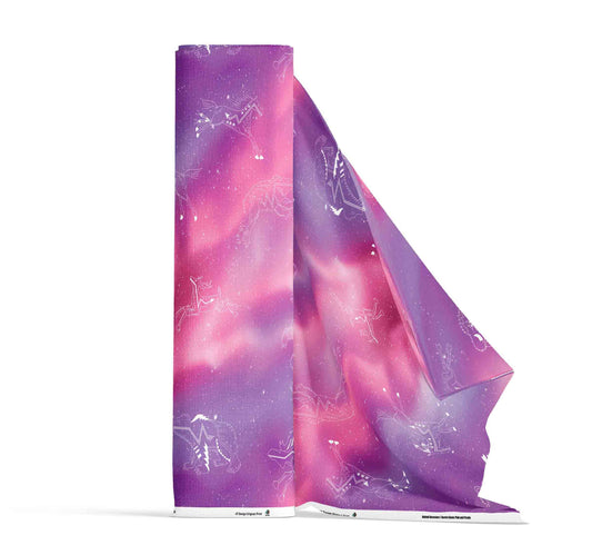 Animal Ancestors Aurora Gases Pink and Purple Fabric