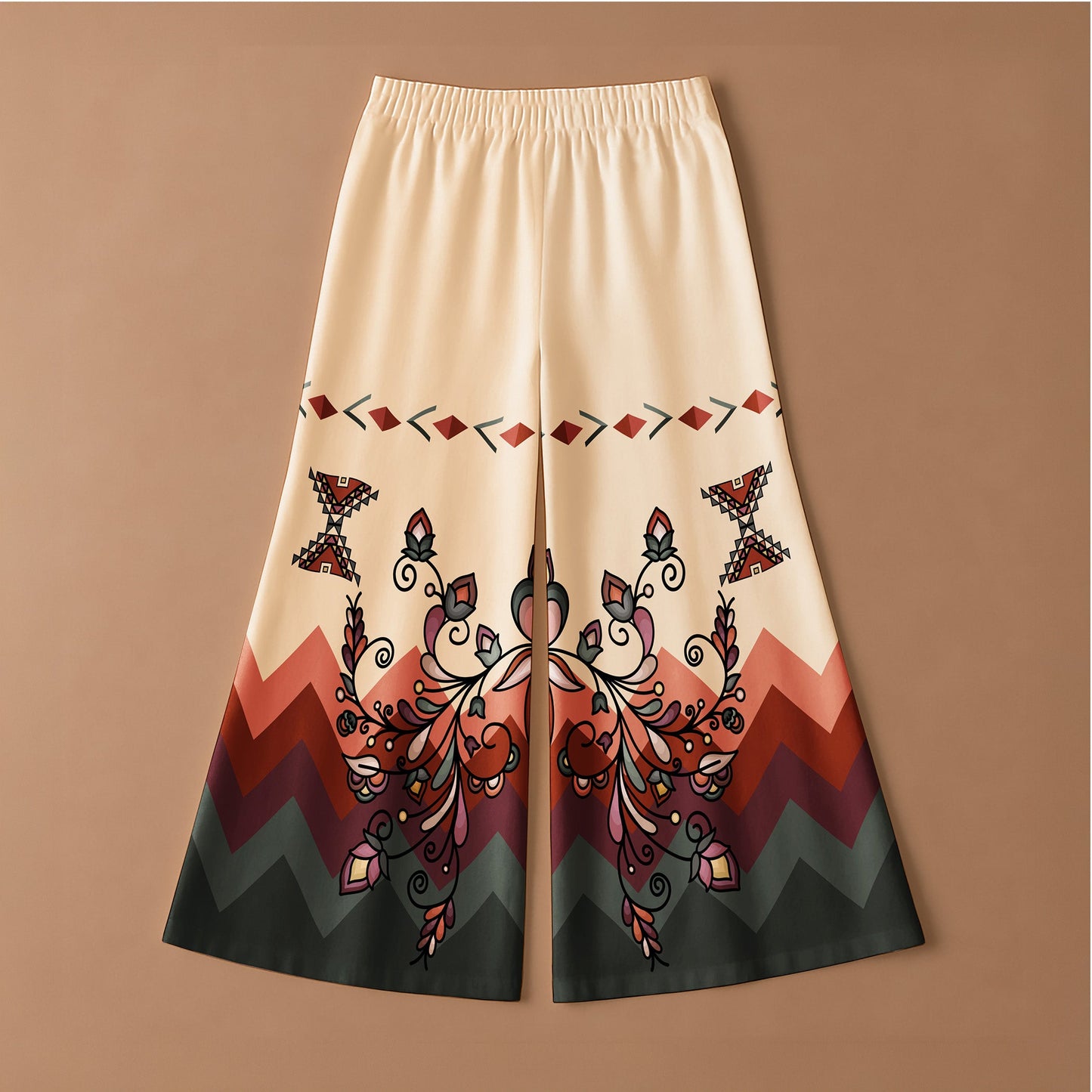 Burnt Sky Petals Ribbon Pant